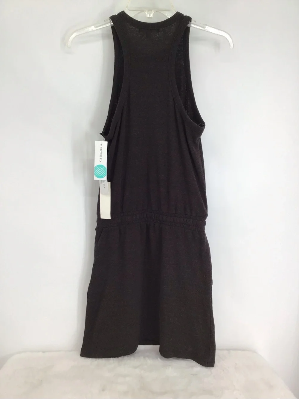 Nine Britton NWT Diane French Terry Racerback Dress Resort Black Size XS